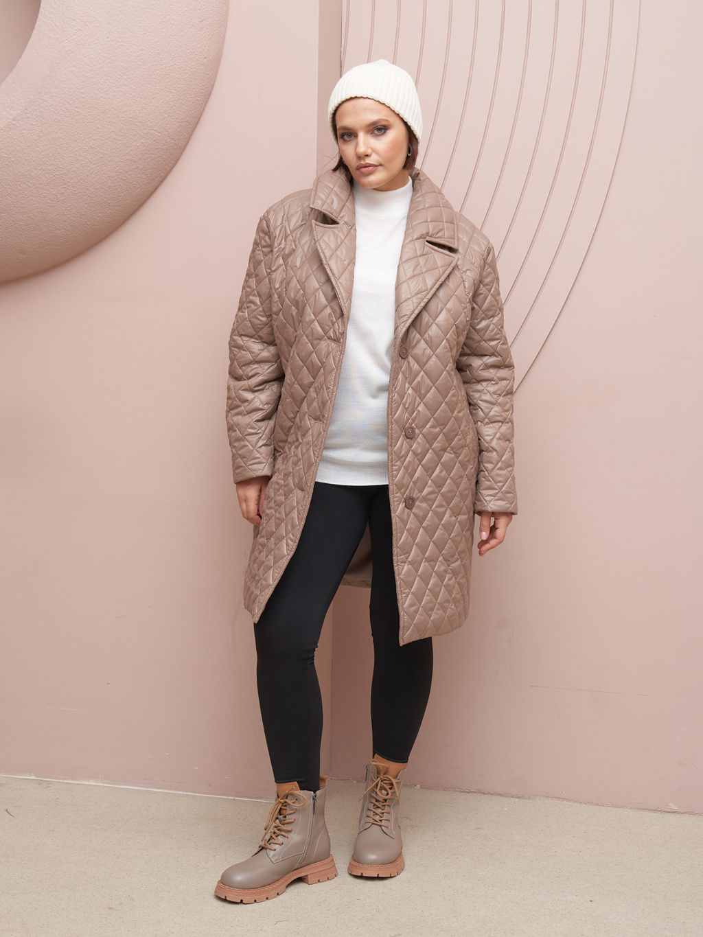 Пальто стеганое PL13533ROL17 - Артесса фото 4