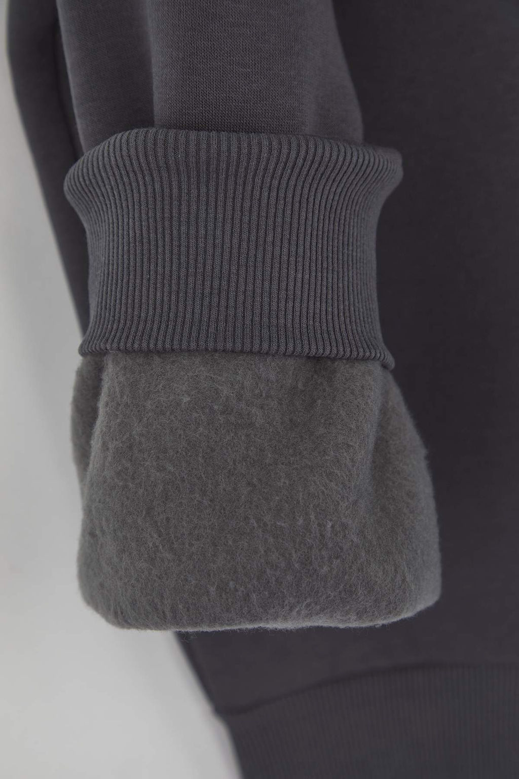 Antrasit Animal Nak?sl? Regular/Normal Kal?p Kal?n Ici Polarl? Orme Sweatshirt TWOAW24SW00196