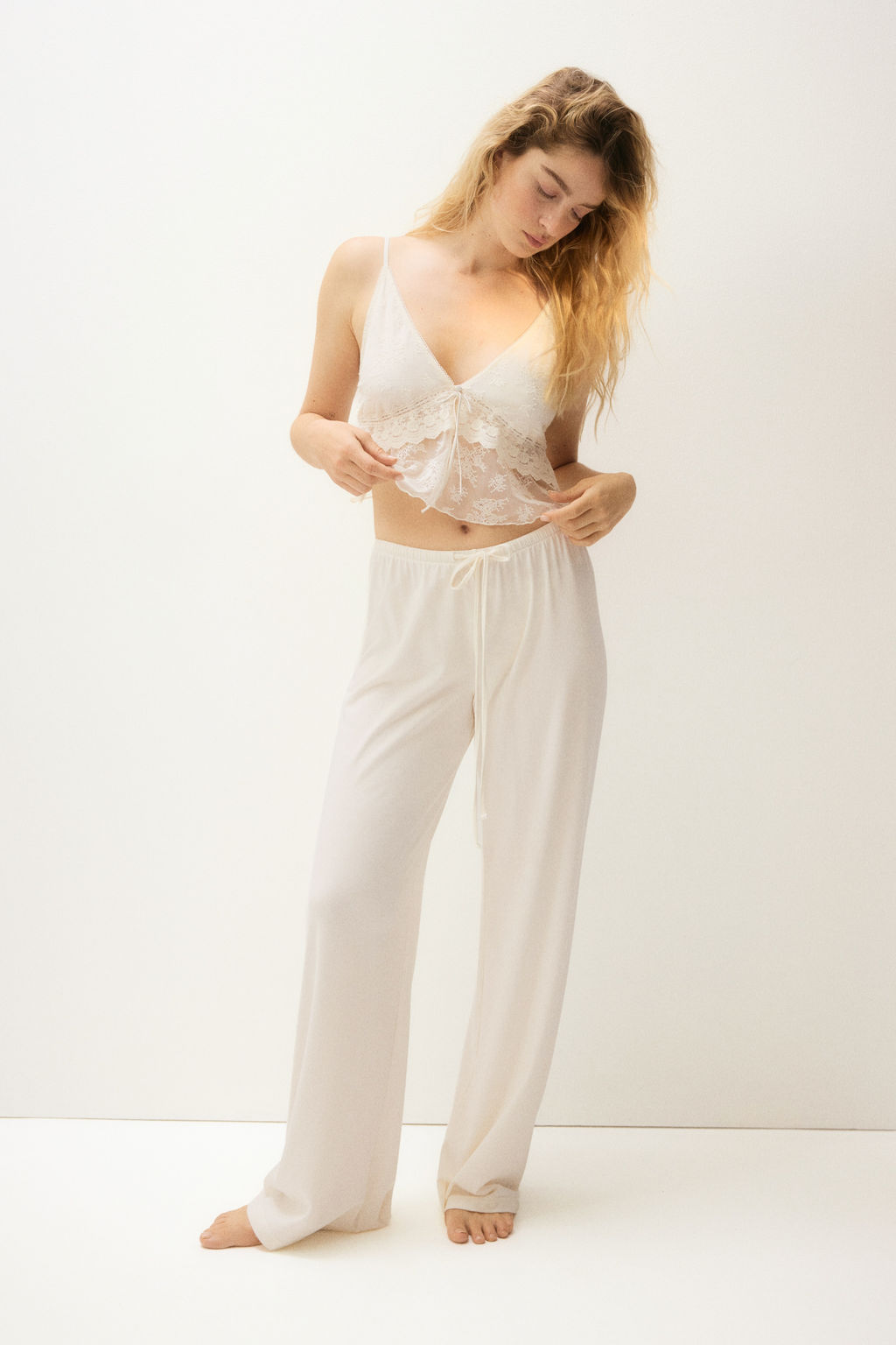 Pantal?n de pijama en mezcla de viscosa - H&m фото 6
