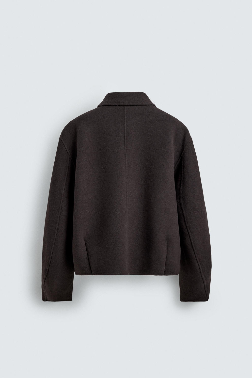 CAZADORA BOXY FIT CON LANA / Marr?n oscuro - Zara фото 9