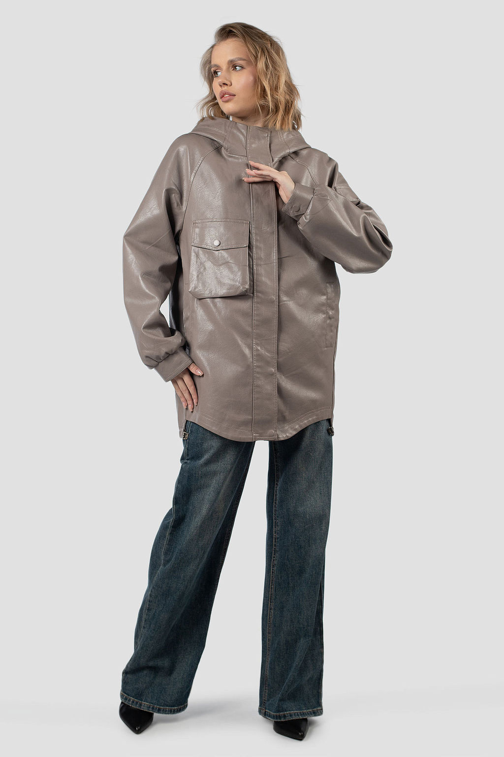 Эко-кожа Плащ куртка - El podio фото 2