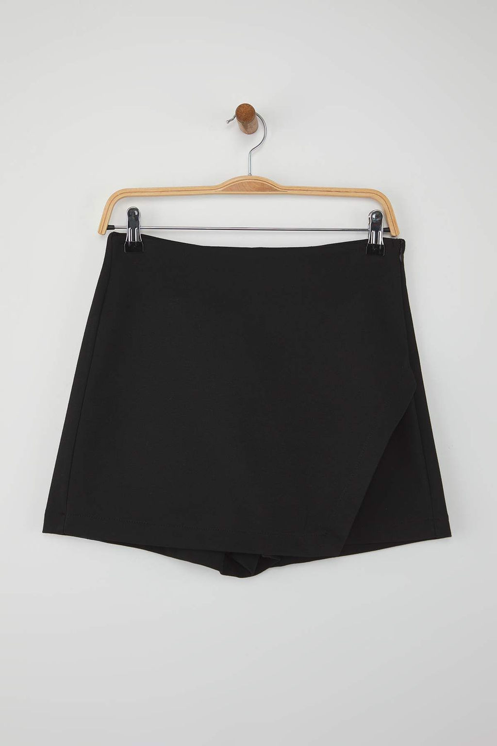 Siyah Fermuarl? Asimetrik Detayl? Bodycone/Vucuda Oturan Orme Esnek Mini Etek TWOAW26ET00019 - Trendyolmilla фото 5