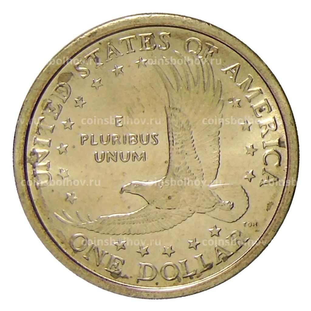 1 доллар 2000 года P США Сакагавея Парящий Орел