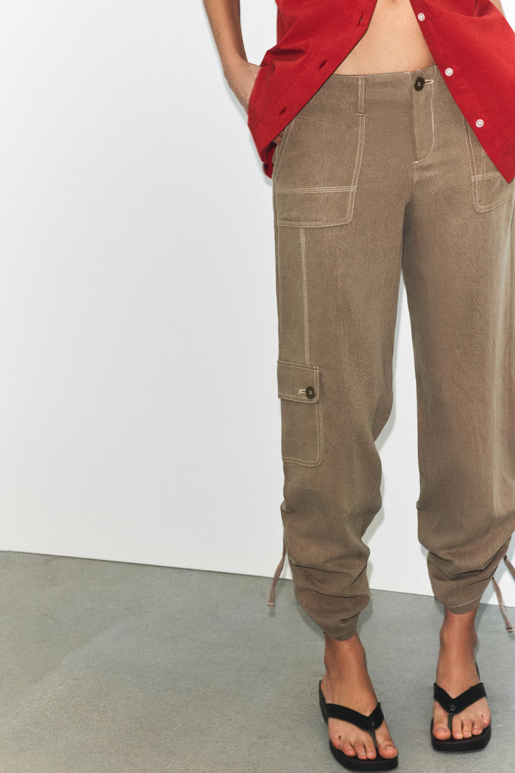 FLOWING GATHERED TROUSERS - Zara фото 2