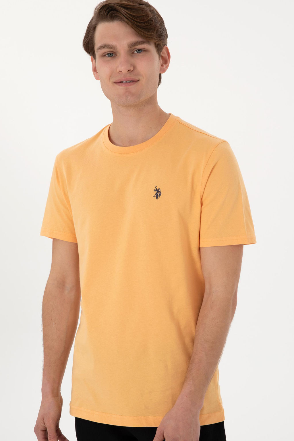 Erkek Regular Fit Bisiklet Yaka Turuncu Basic Ti__rt Sepette S_rpriz _ndirim - U.s. polo assn фото 3