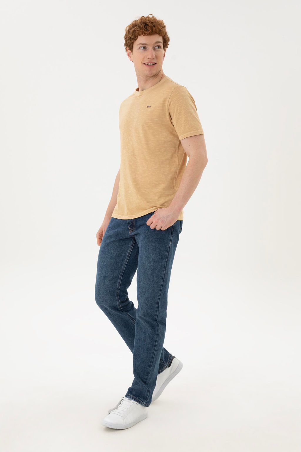 Мужская базовая футболка цвета Camel Неожиданная скидка в корзине - U.s. polo assn фото 11