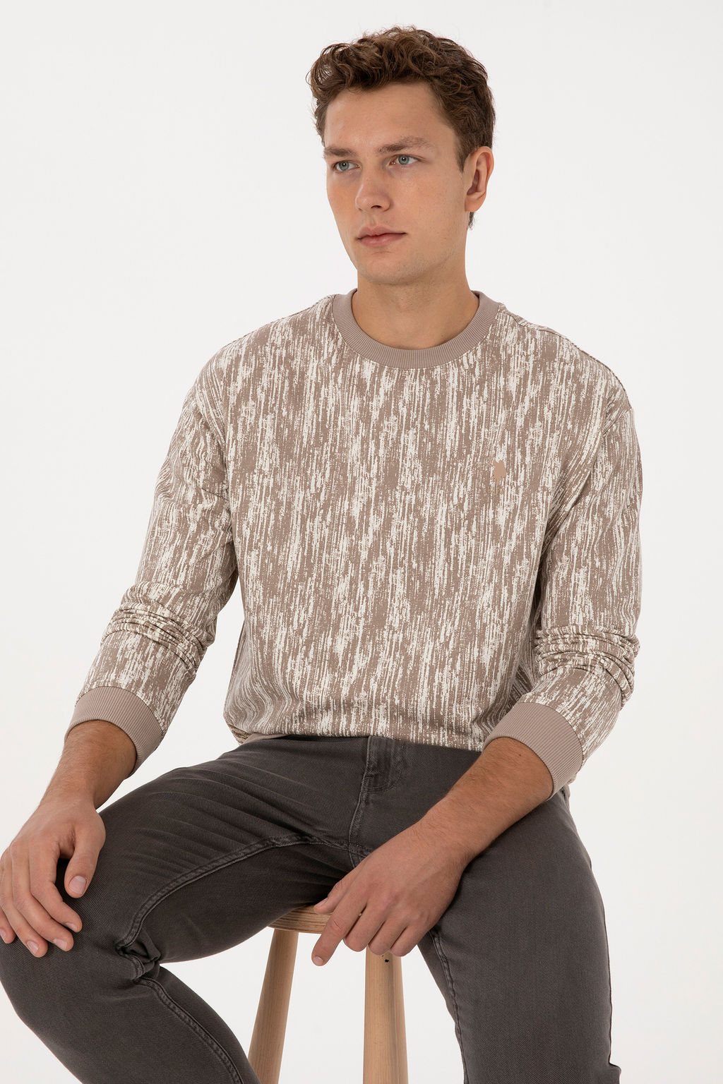 Erkek Koyu Bej Sweatshirt - U.s. polo assn фото 8