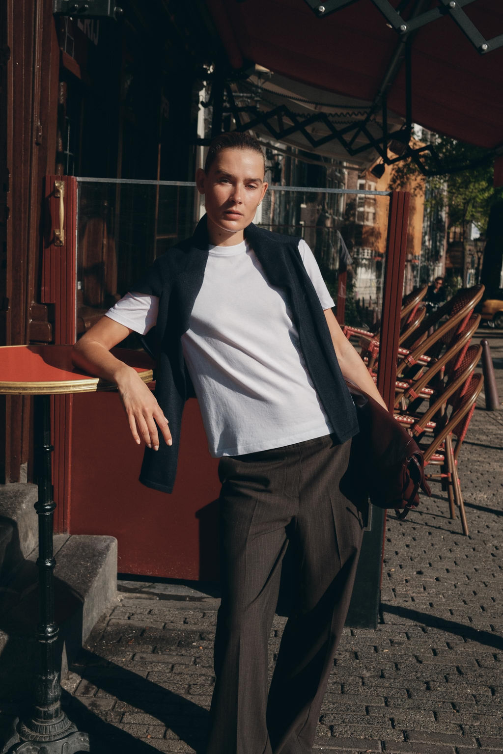 STRAIGHT-LEG TROUSERS WITH DOUBLE WAIST - Zara фото 5