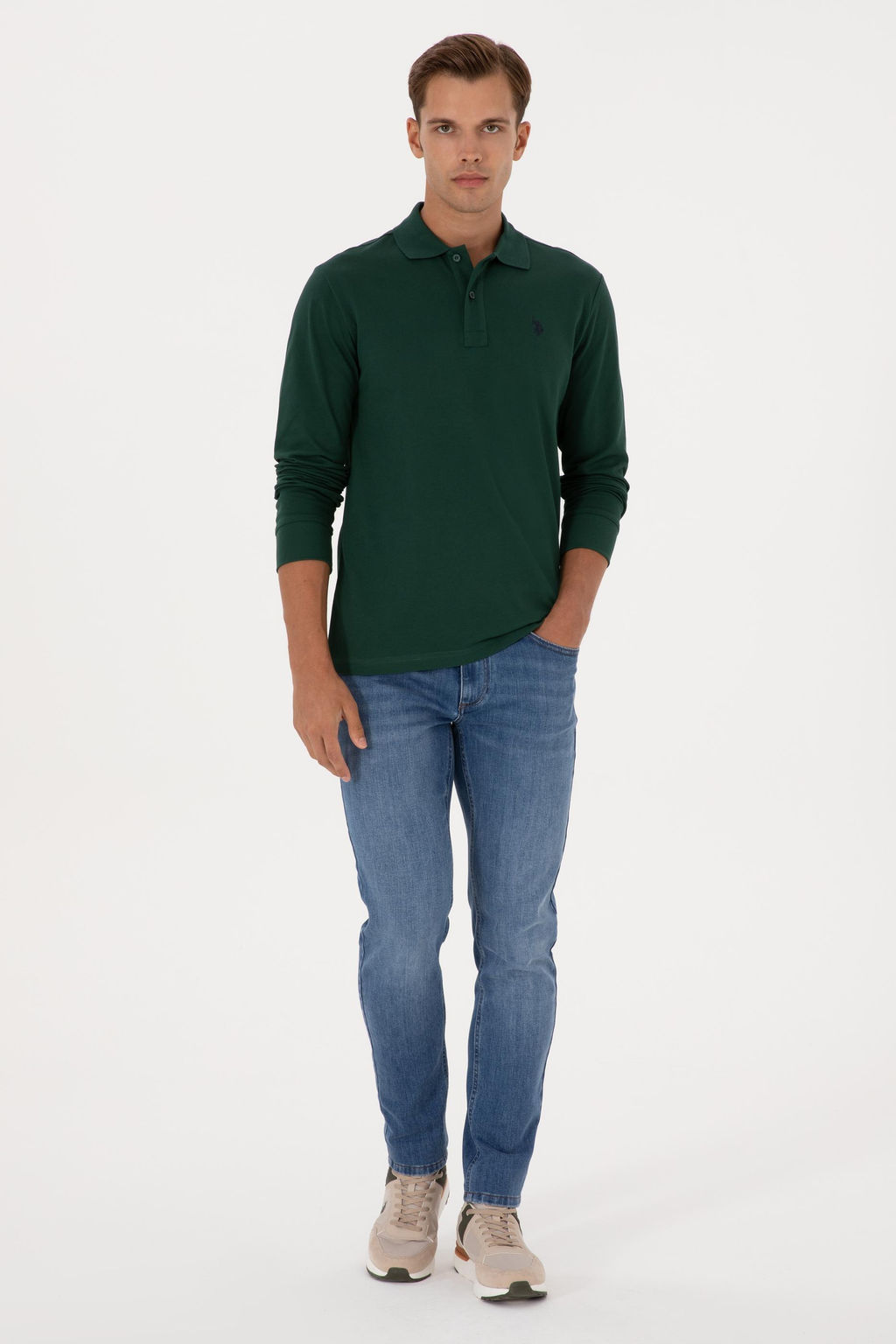 Erkek Koyu Ye_il Basic Sweatshirt Sepette S_rpriz _ndirim - U.s. polo assn фото 4