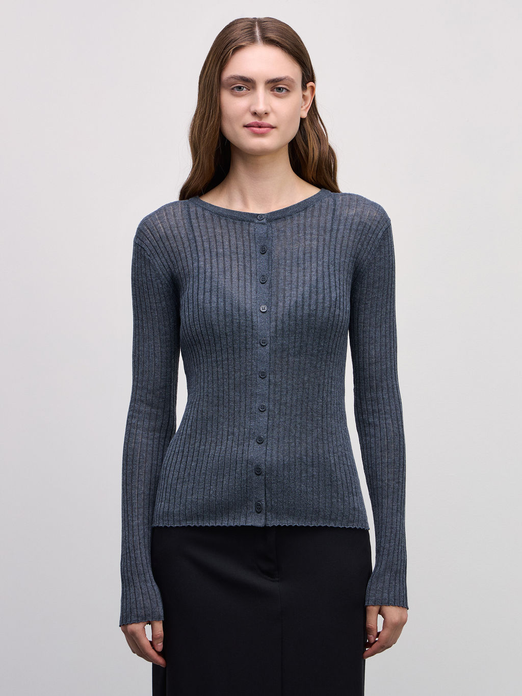Джемпер на пуговицах с добавлением шерсти / Zarina фото 3