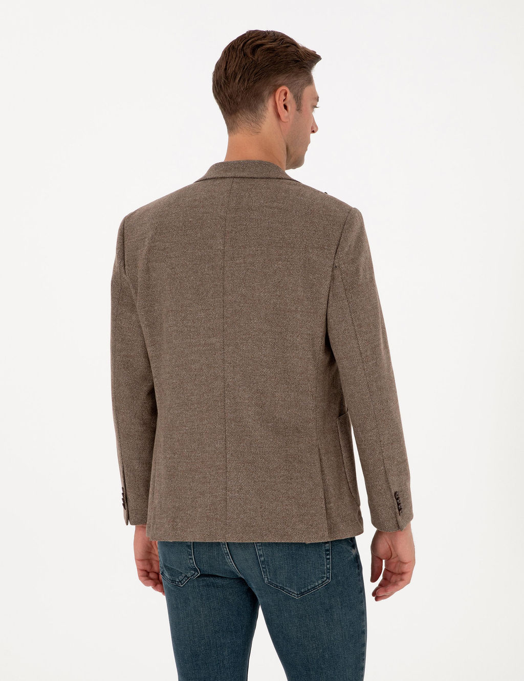 Kahverengi Slim Fit Bal_ks_rt_ Ceket