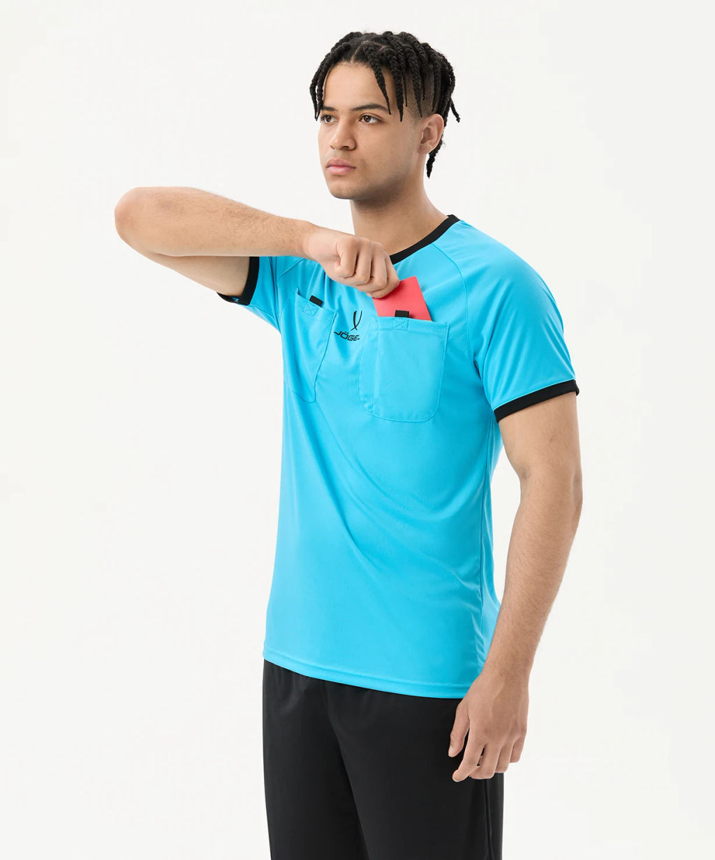 Футболка судейская JOGEL Referee tee, голубой  фото 7