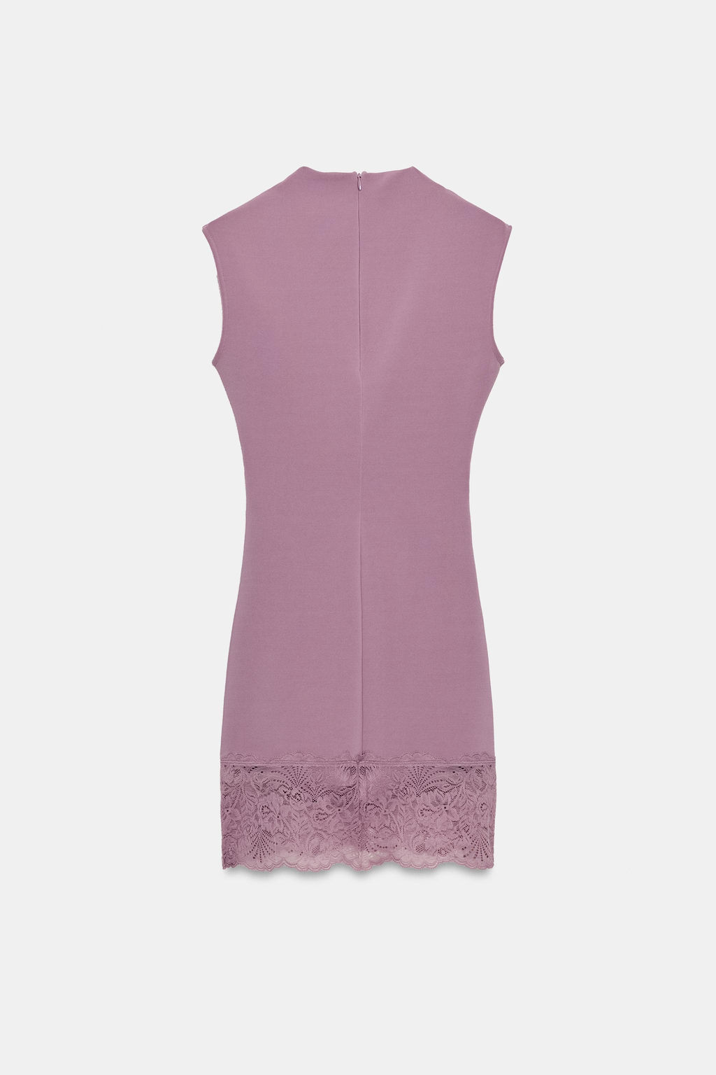 VESTIDO CORTO STRETCH ENCAJE / Rosa / Lila - Zara фото 5