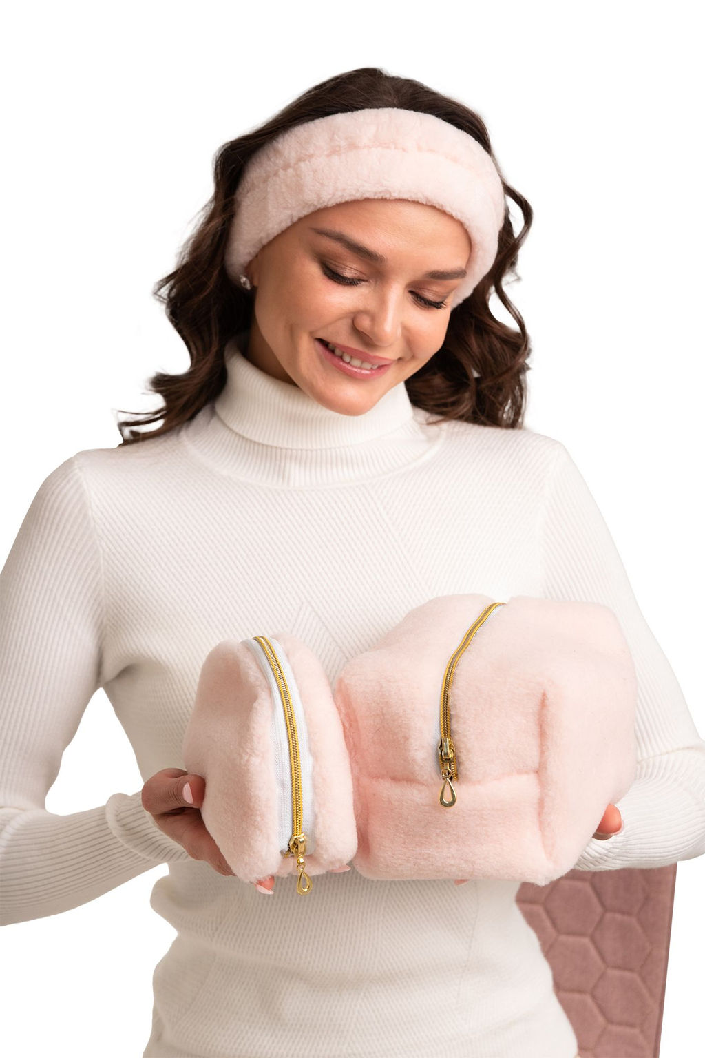 Набор косметичек Тедди пудра