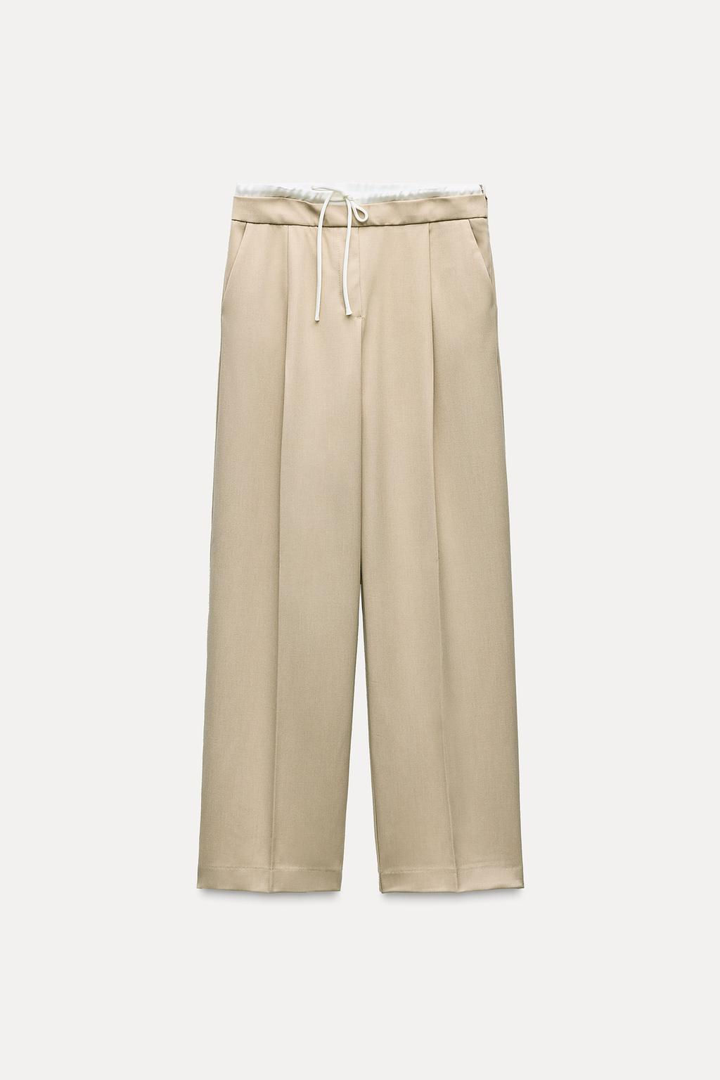 WIDE-LEG TROUSERS WITH DOUBLE WAISTBAND - Zara фото 3