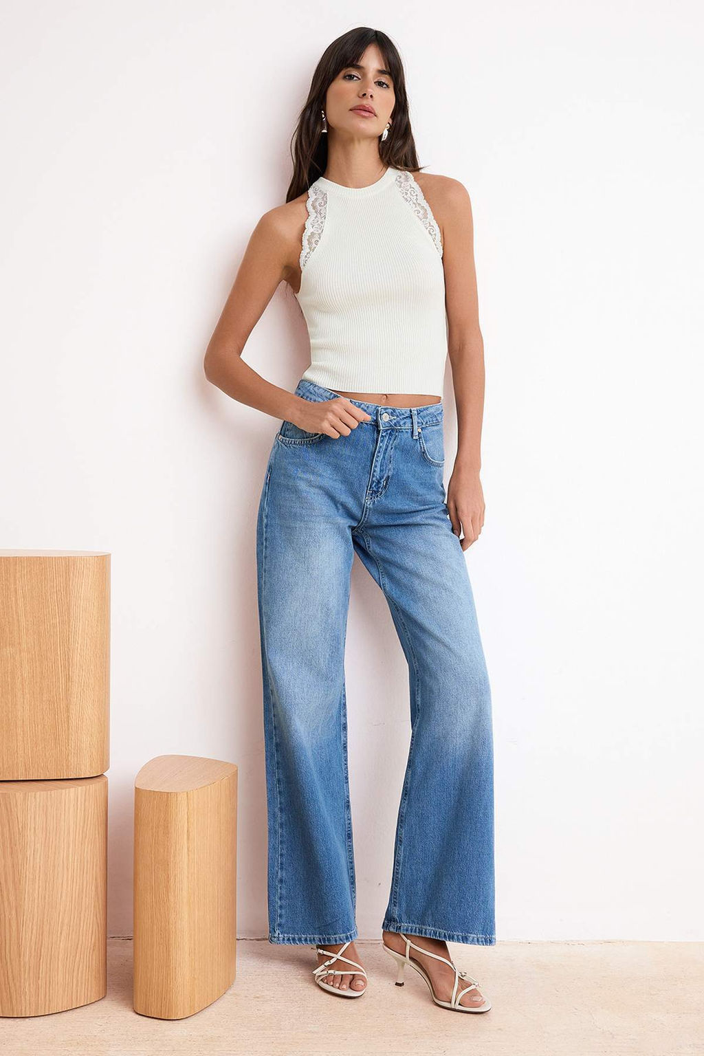 Ekru Dantelli Yazl?k Ozel Iplik Bluz TWOSS26BZ00646 - Trendyolmilla фото 2