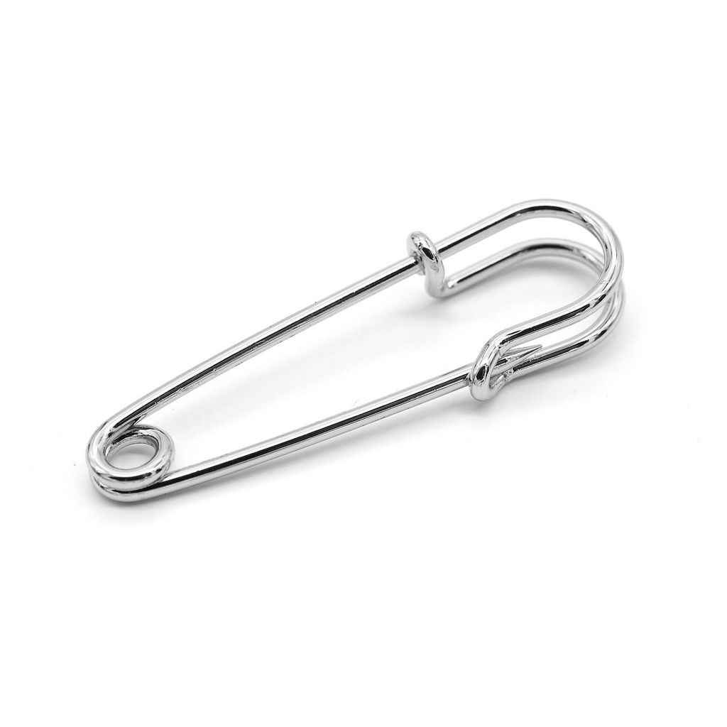 Основа для броши булавка серебристая 35*11мм