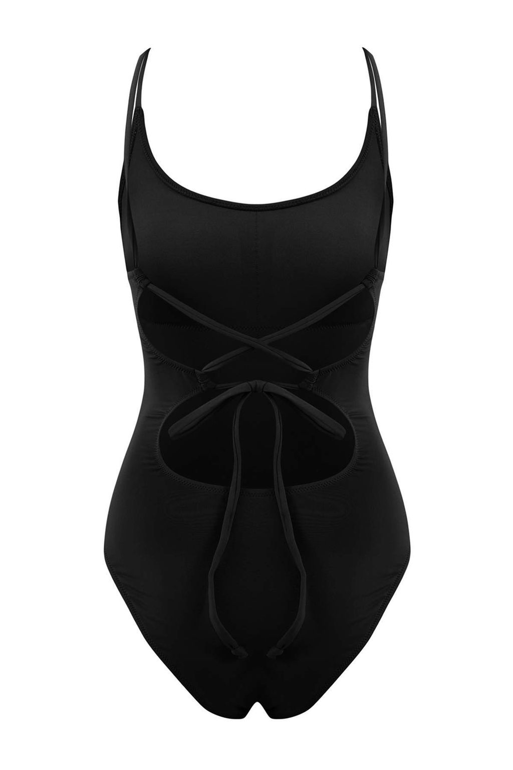 Siyah U Yaka S?rt Dekolteli Kapl? Regular Basic Mayo TBESS26MA00041