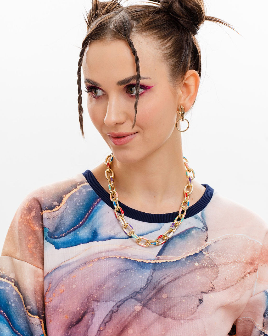 Удлинённый свитшот с принтом SNK001 - Sahar art lab фото 3