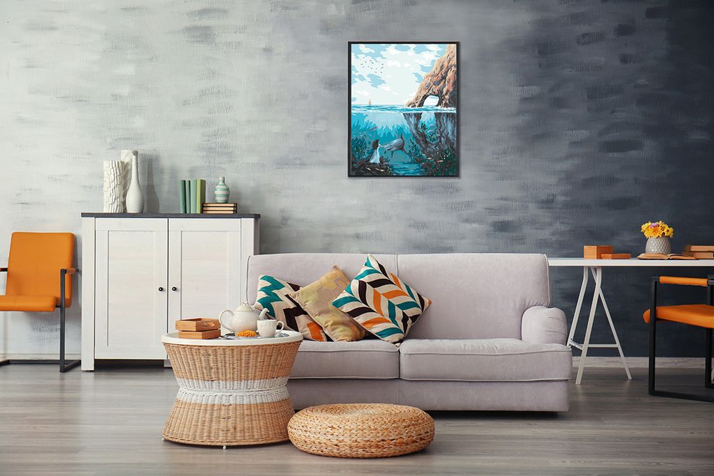 ФРЕЯ PNB/PL-089 Набор для раскрашивания по номерам 50 х 40 см Подводное царство фото 7