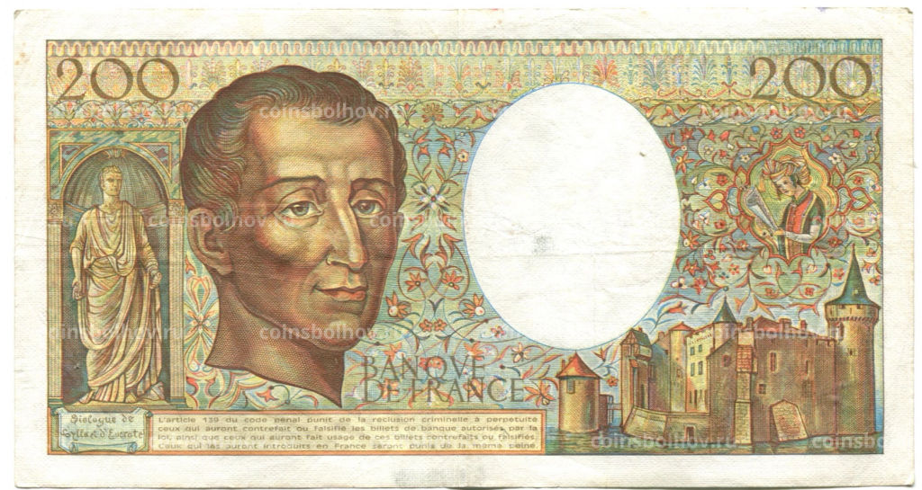 200 франков 1983 года Франция