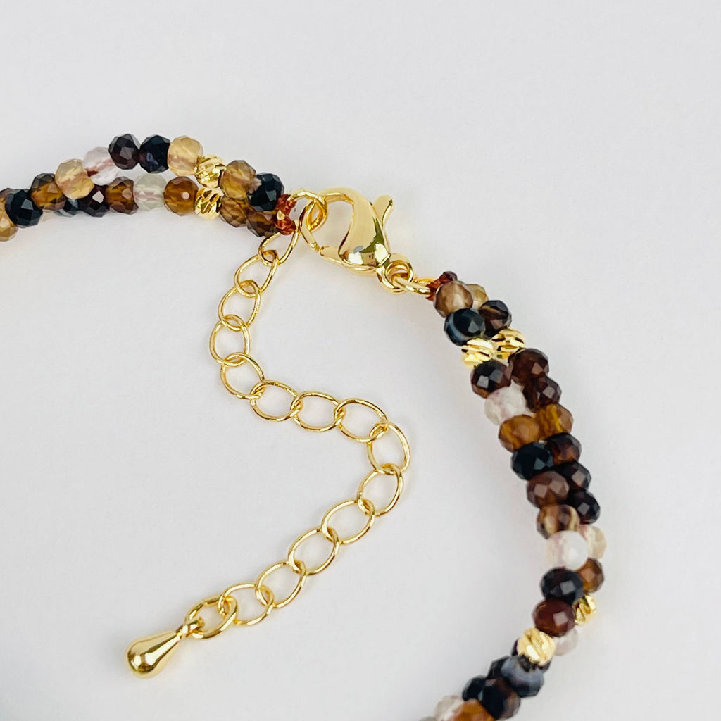 Браслет из Агата и Апатита 16,5 см +