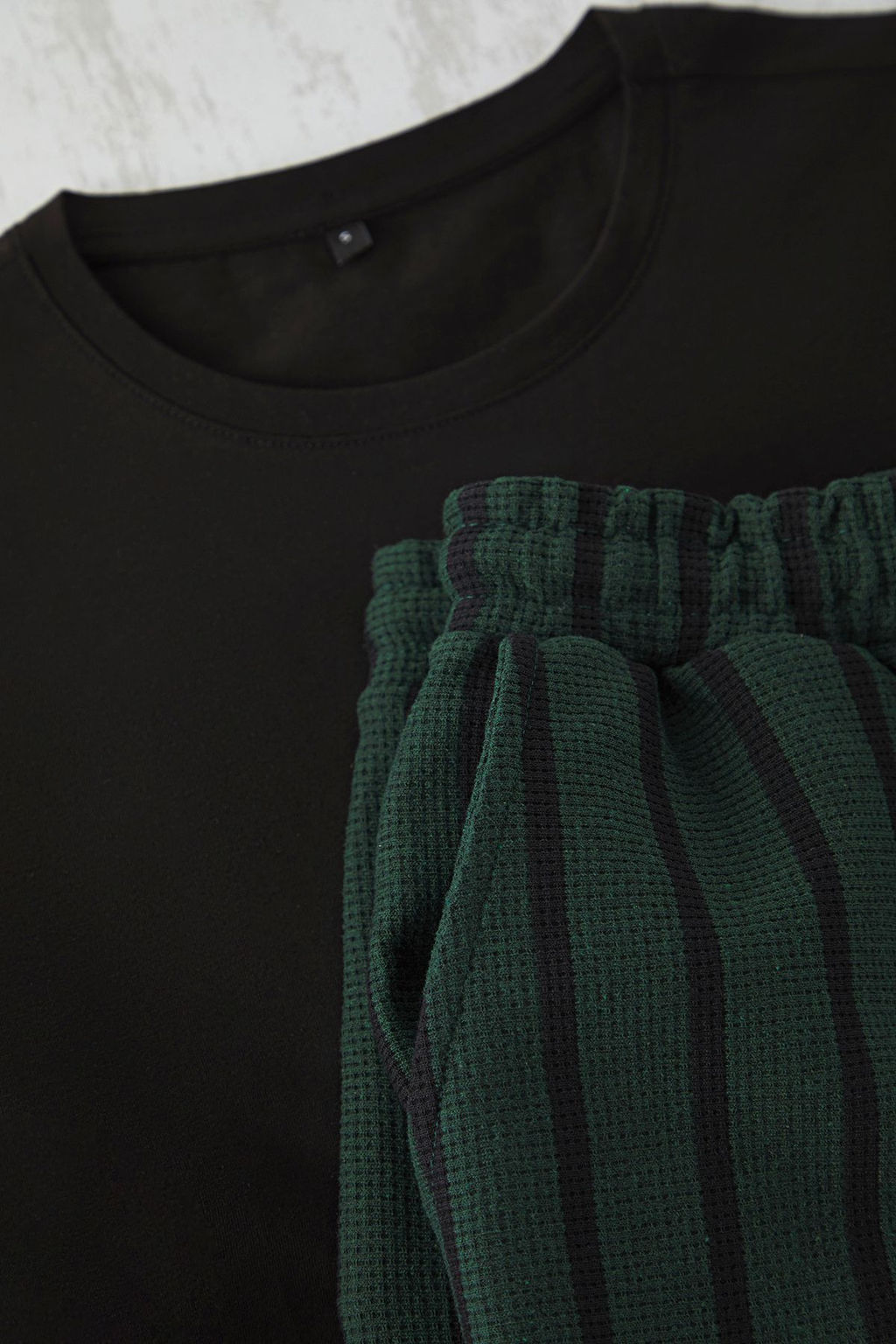 TRENDYOL MAN Siyah - Antrasit Regular Fit Cizgili Orme Pijama Tak?m? TMNSS25PT00029 - Trendyolmilla фото 2