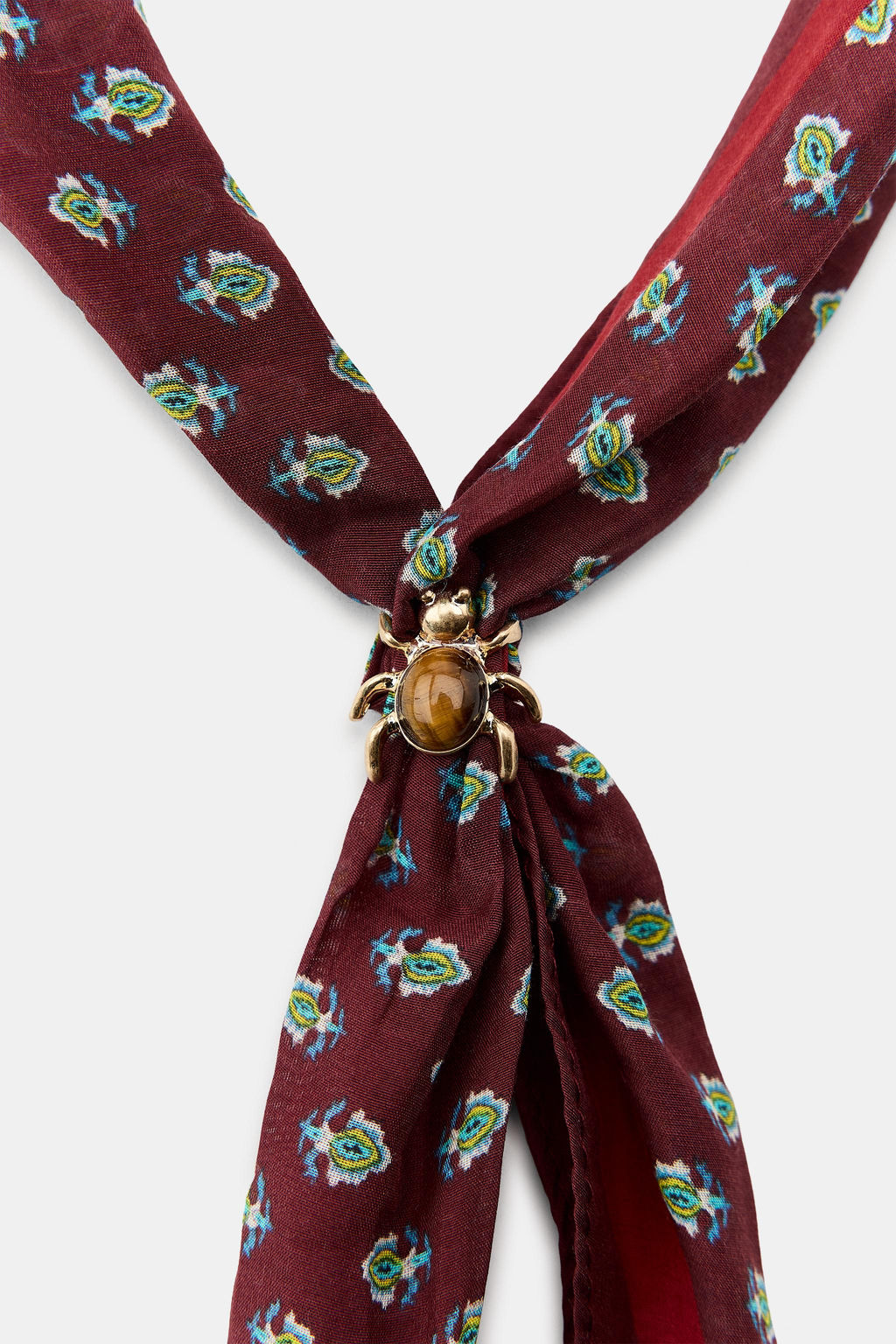 SPIDER PRINTED BANDANA WITH SILK - Zara фото 3