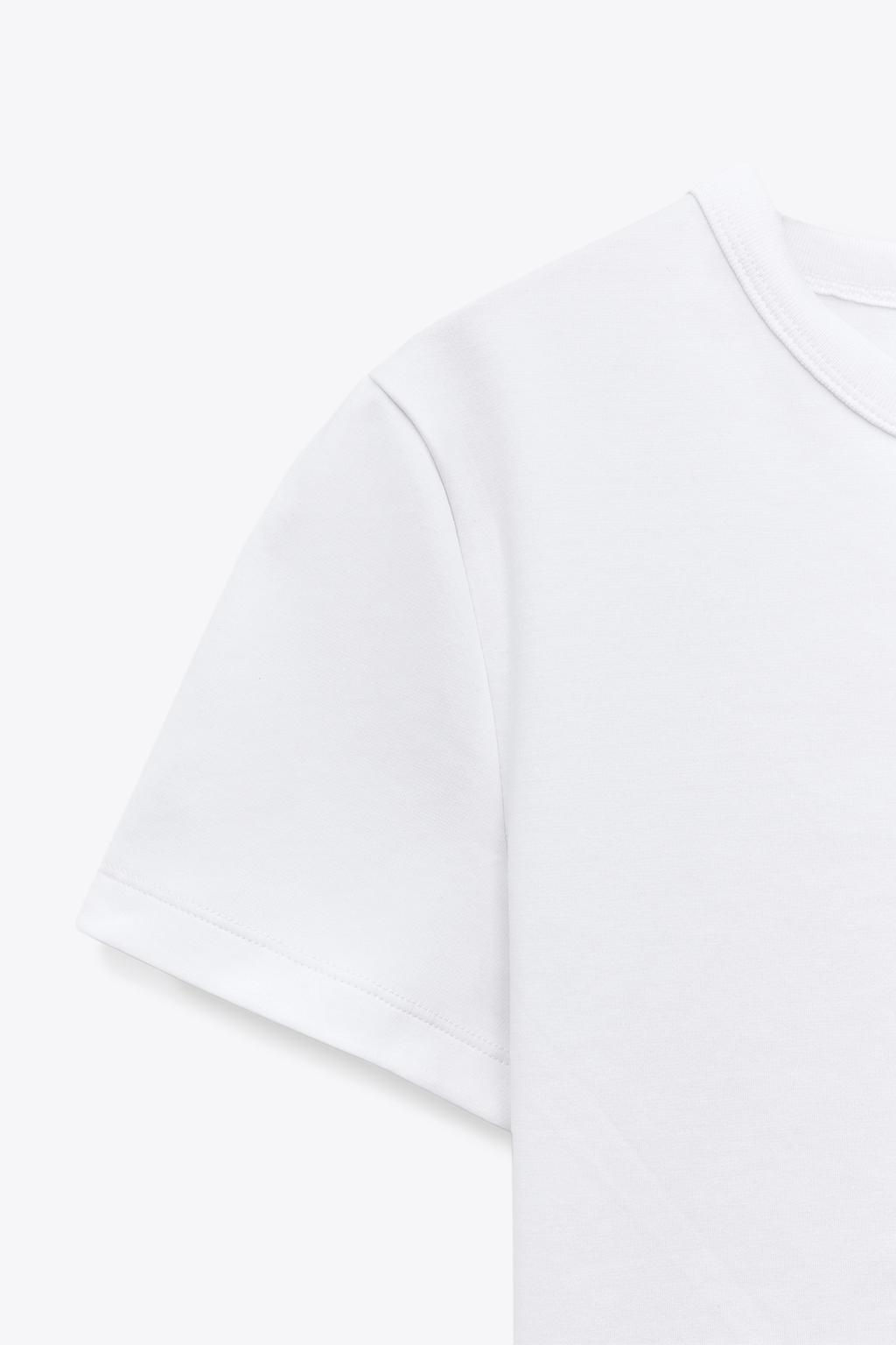 SHORT SLEEVE INTERLOCK T-SHIRT - Zara фото 57