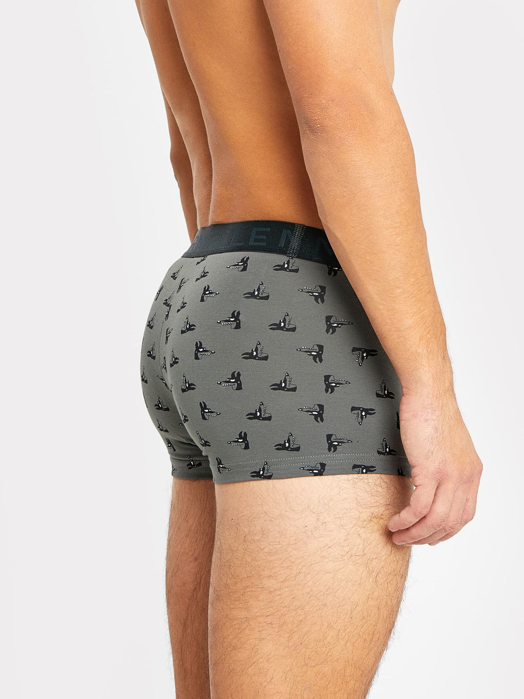 Трусы мужские боксеры мультипак (2 шт.) в серо-черных оттенках с принтом собаки собаки на камне +черный 411124-2 - Mark formelle фото 2