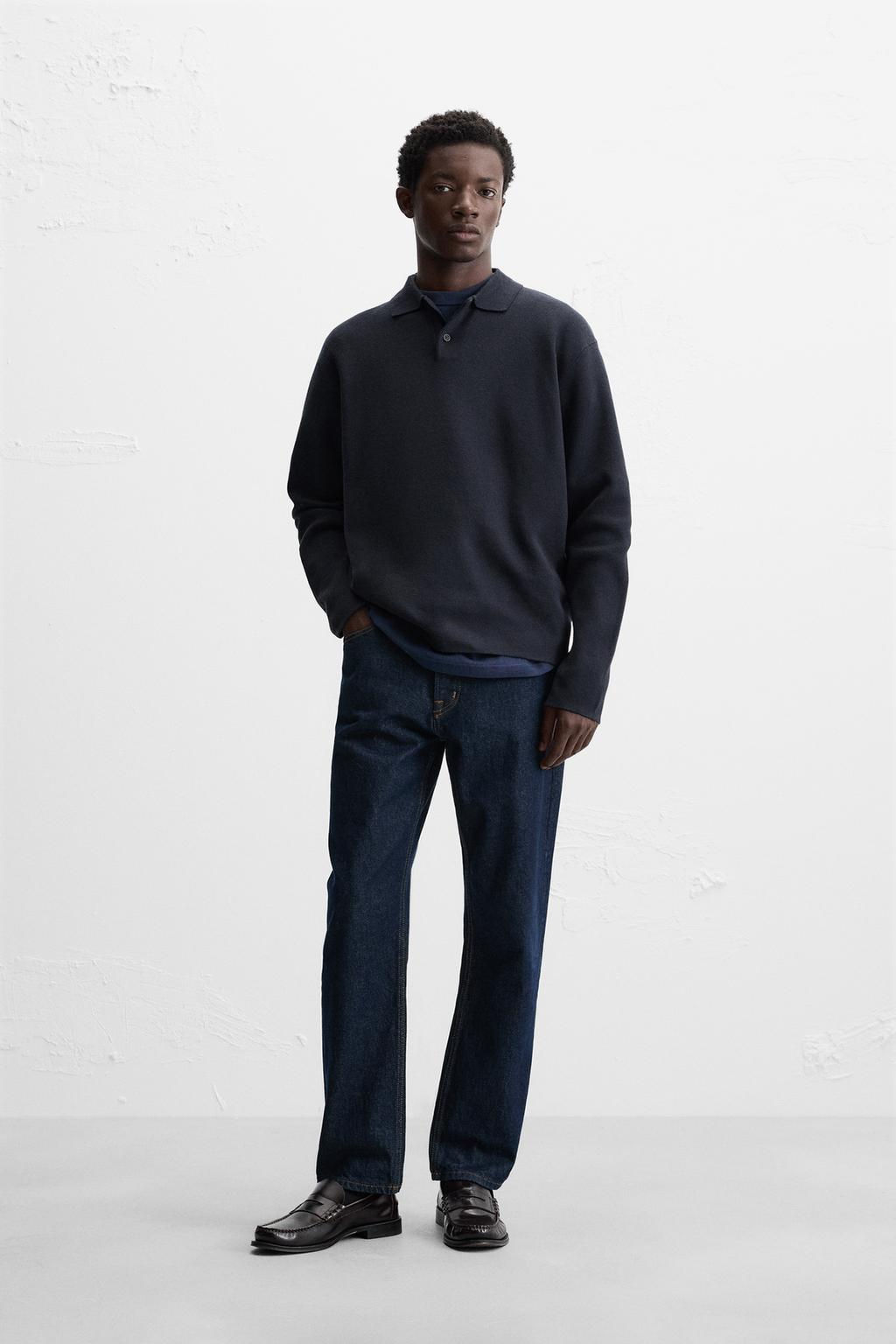 VISCOSE BLEND KNIT POLO SHIRT - Zara фото 33