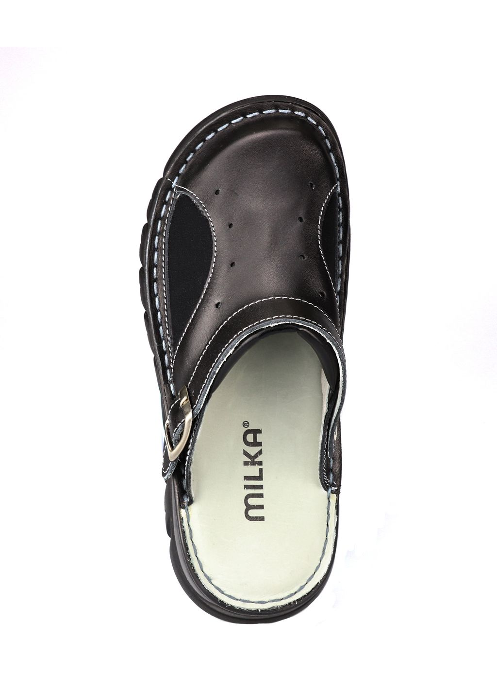 15 | Kina | Черные женские медицинские сабо натуральная кожа - Milka shoes&more фото 16