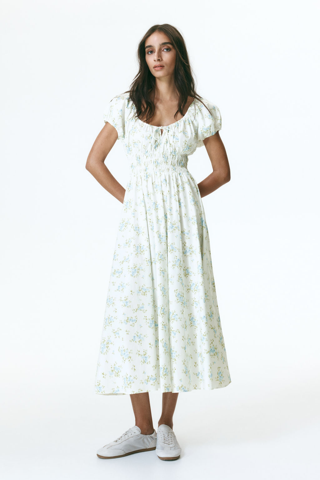 Vestido con cintura nido de abeja - H&m фото 6