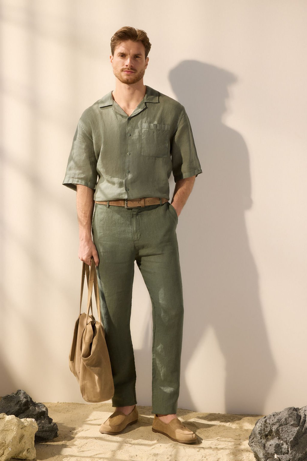 Siyah Limited Edition %100 Keten Regular Fit Pantolon TMNSS25PL00029