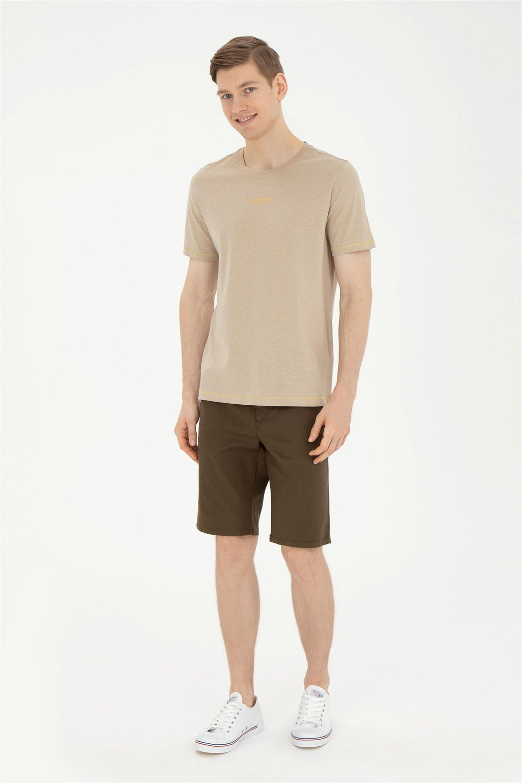 Мужская футболка светло-хаки - U.s. polo assn фото 4