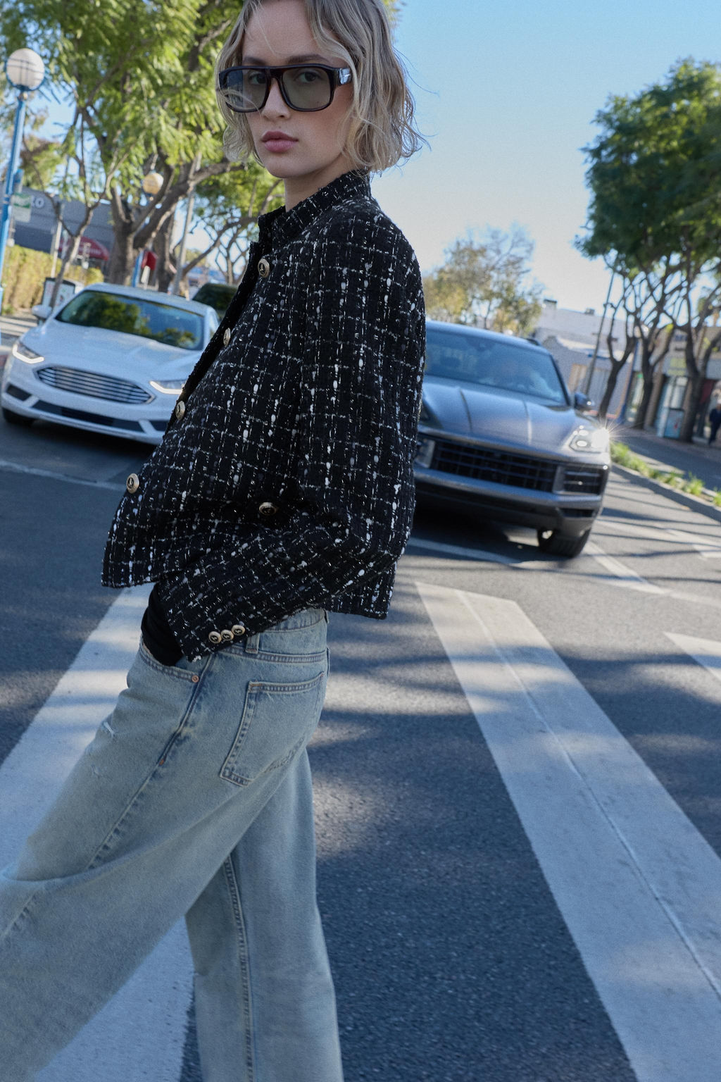 TEXTURED METALLIC THREAD BLAZER - Zara фото 3