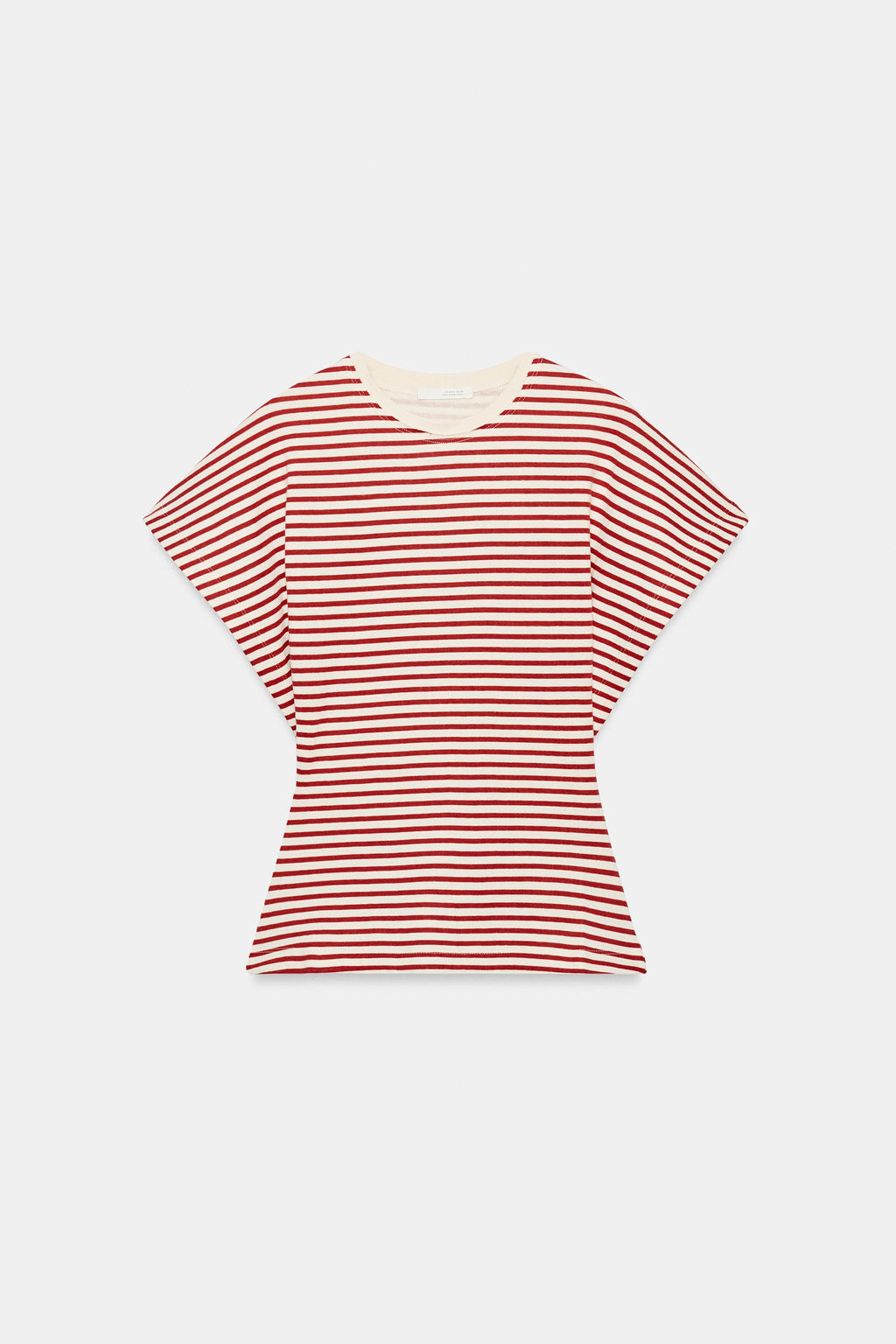 CAMISETA ENTALLADA RAYAS / Raya Roja