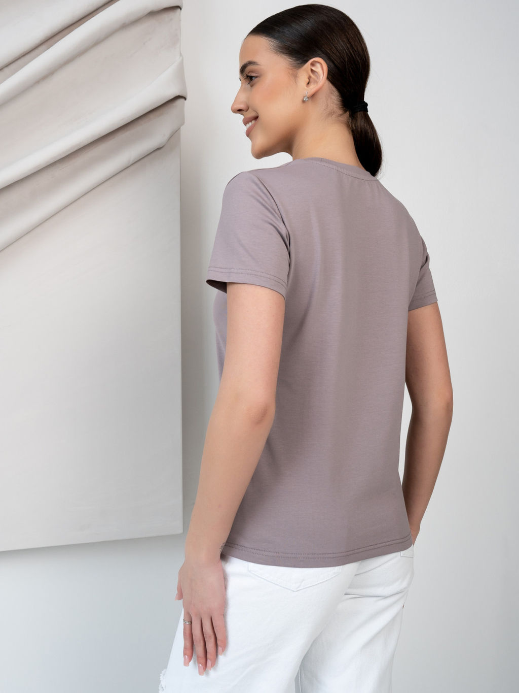 Футболка женская Grande, цв. Сиреневый - светлый