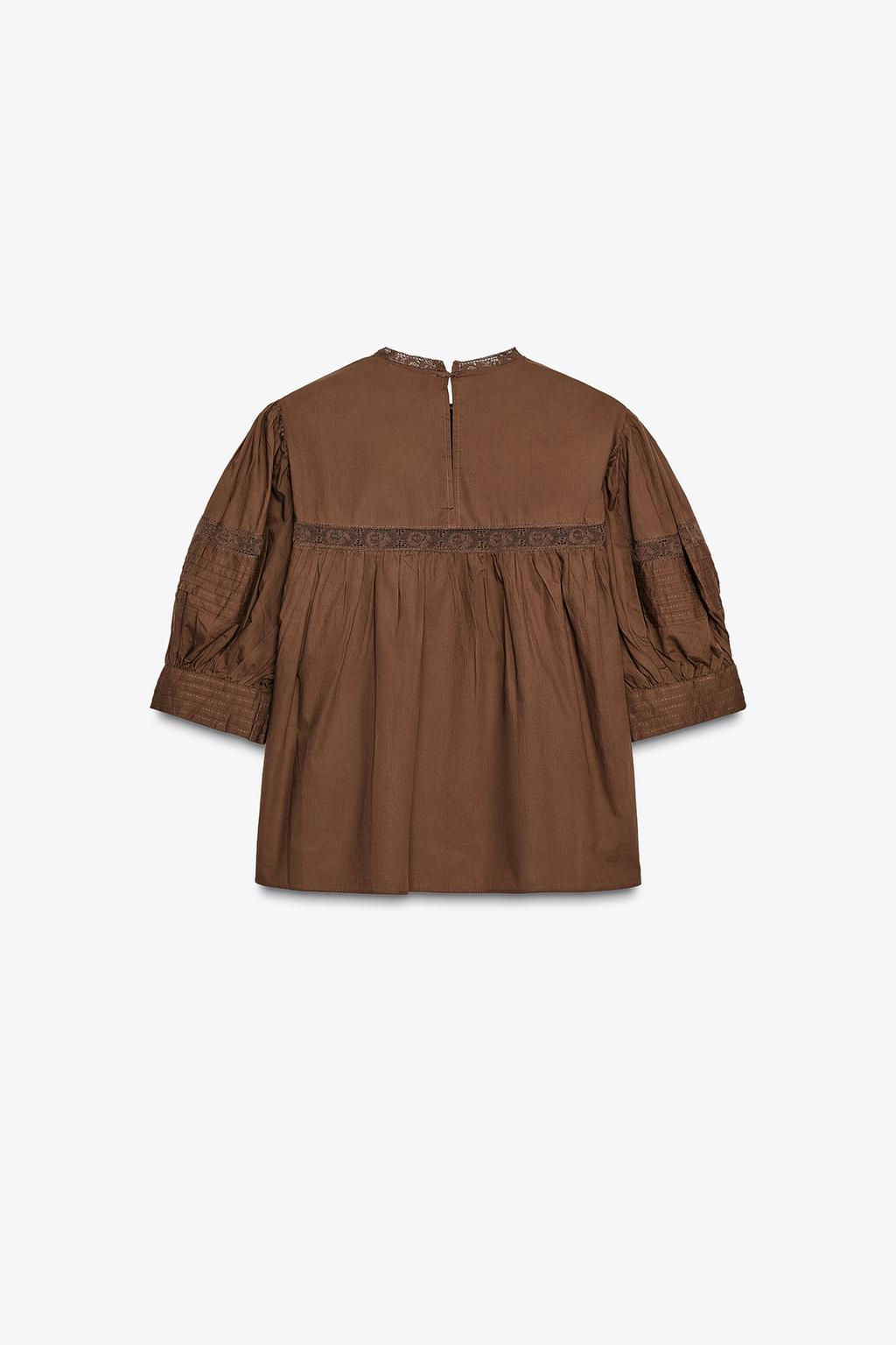 ZW COLLECTION LACE BLOUSE - Zara фото 6