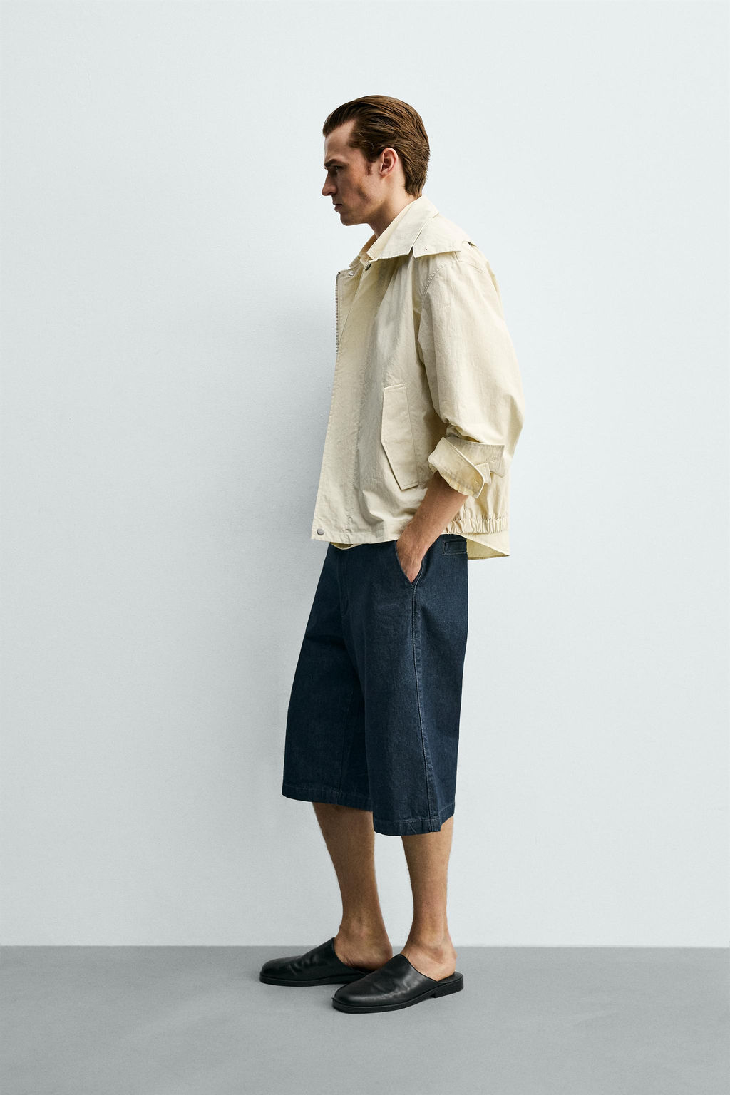 PARKA T?CNICA CROPPED FIT CAPUCHA / Crudo - Zara фото 4