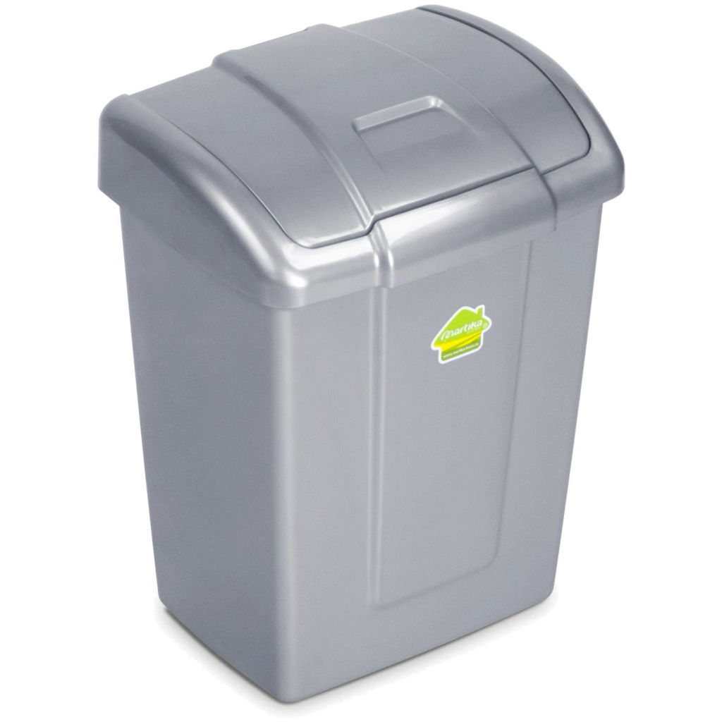 Контейнер для мусора"Форте"9л серебристый С340СРБ