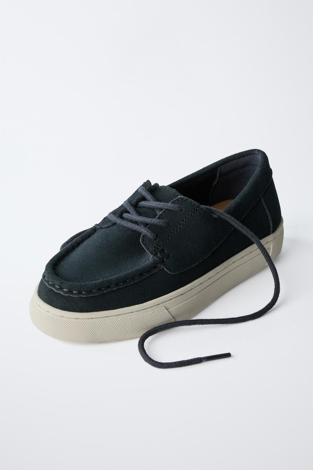 SPORTY SPLIT SUEDE DERBY SHOES - Zara фото 3