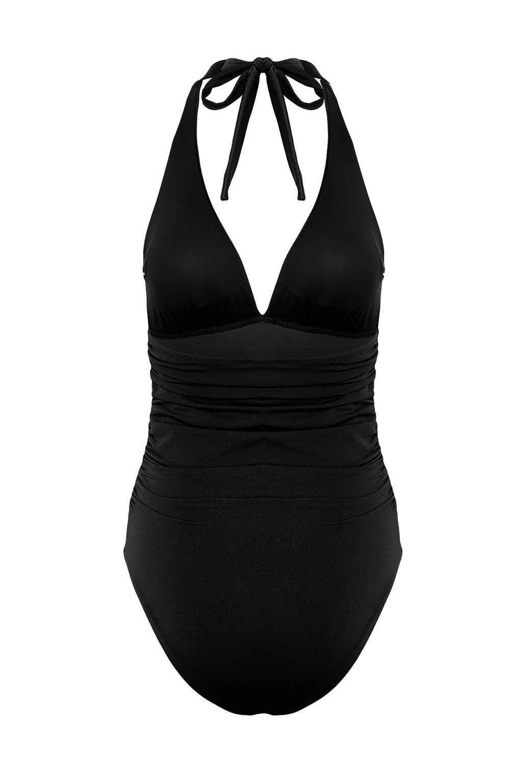 TRENDYOLMILLA Siyah V Yaka Toparlay?c? Regular Mayo TBESS24MA00073 фото 14