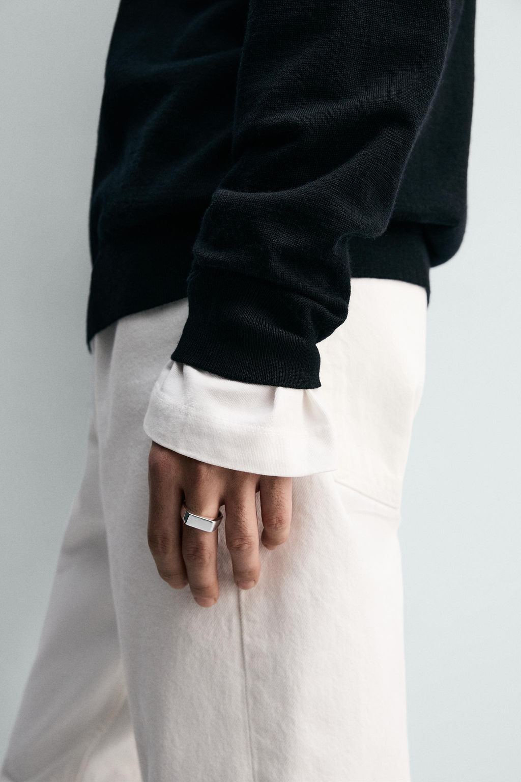 ANILLO SELLO ACERO INOXIDABLE / Plata