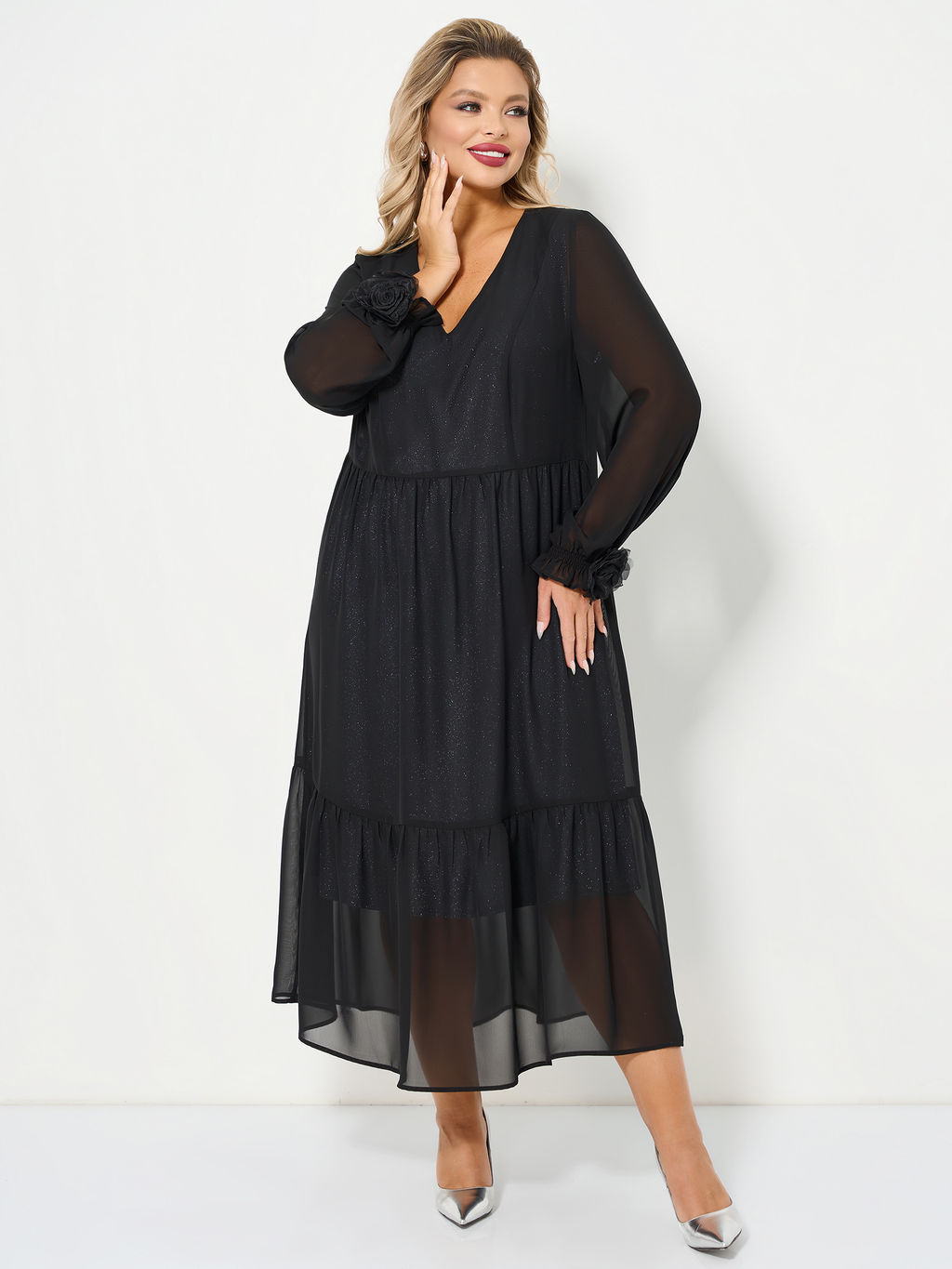 Платье 0355-1 чёрный кристалл