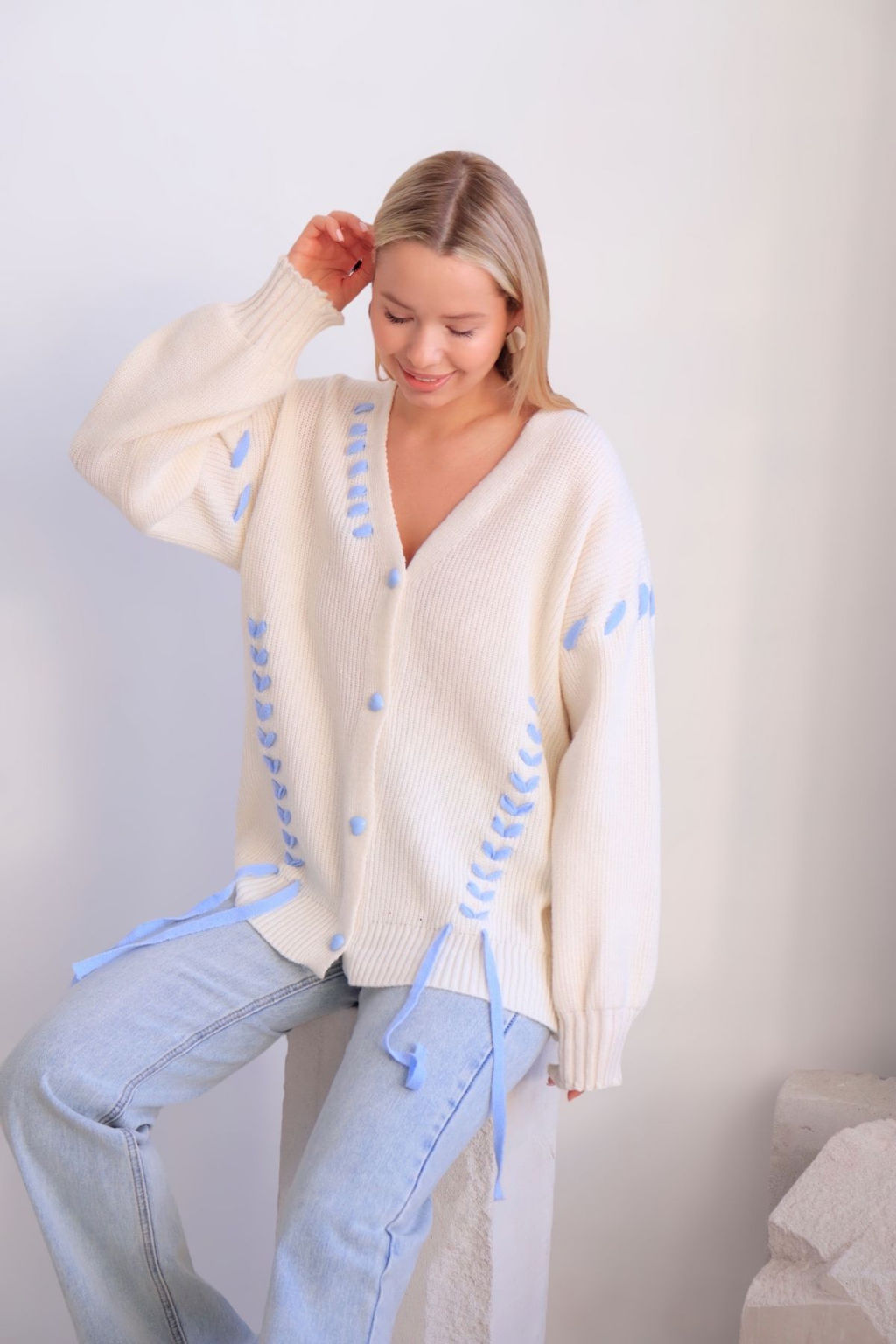 Martichelli Кардиган молочный фото 6