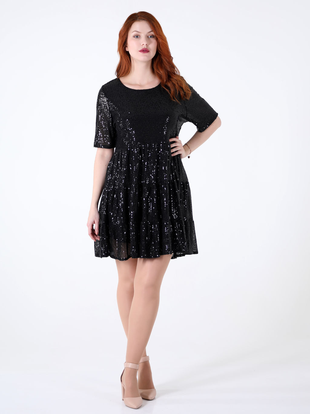 Платье блестящее черное - Almond фото 2