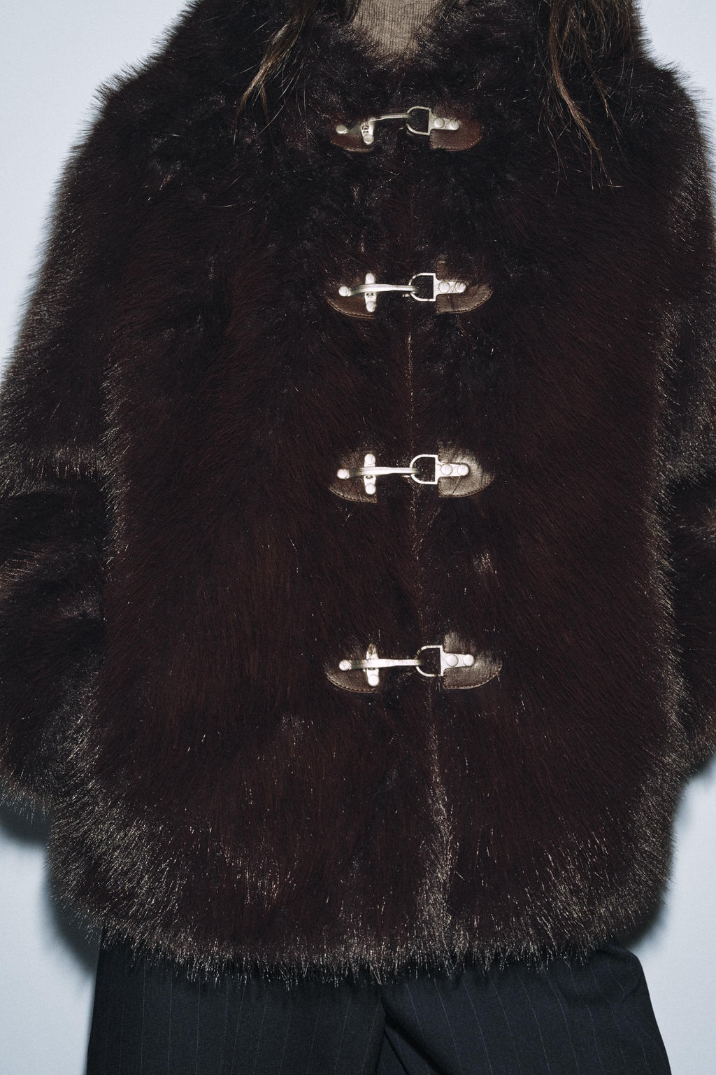 SHORT FAUX FUR COAT ZW COLLECTION - Zara фото 5