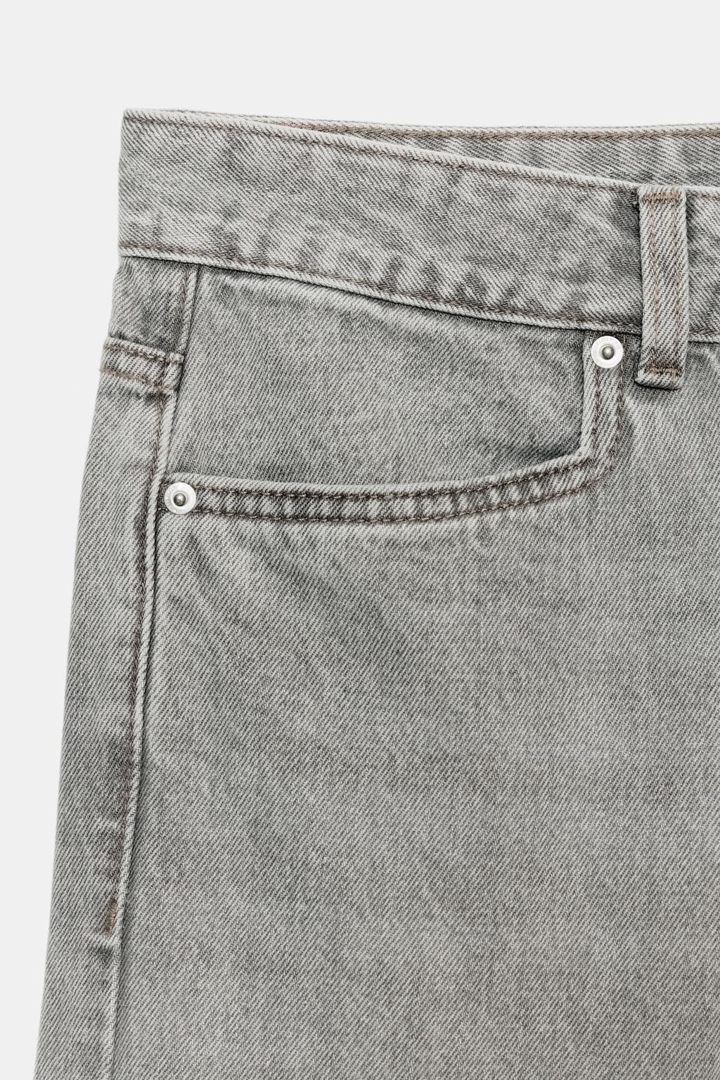 BERMUDA DENIM TIRO MEDIO ZW COLLECTION / Gris - Zara фото 7