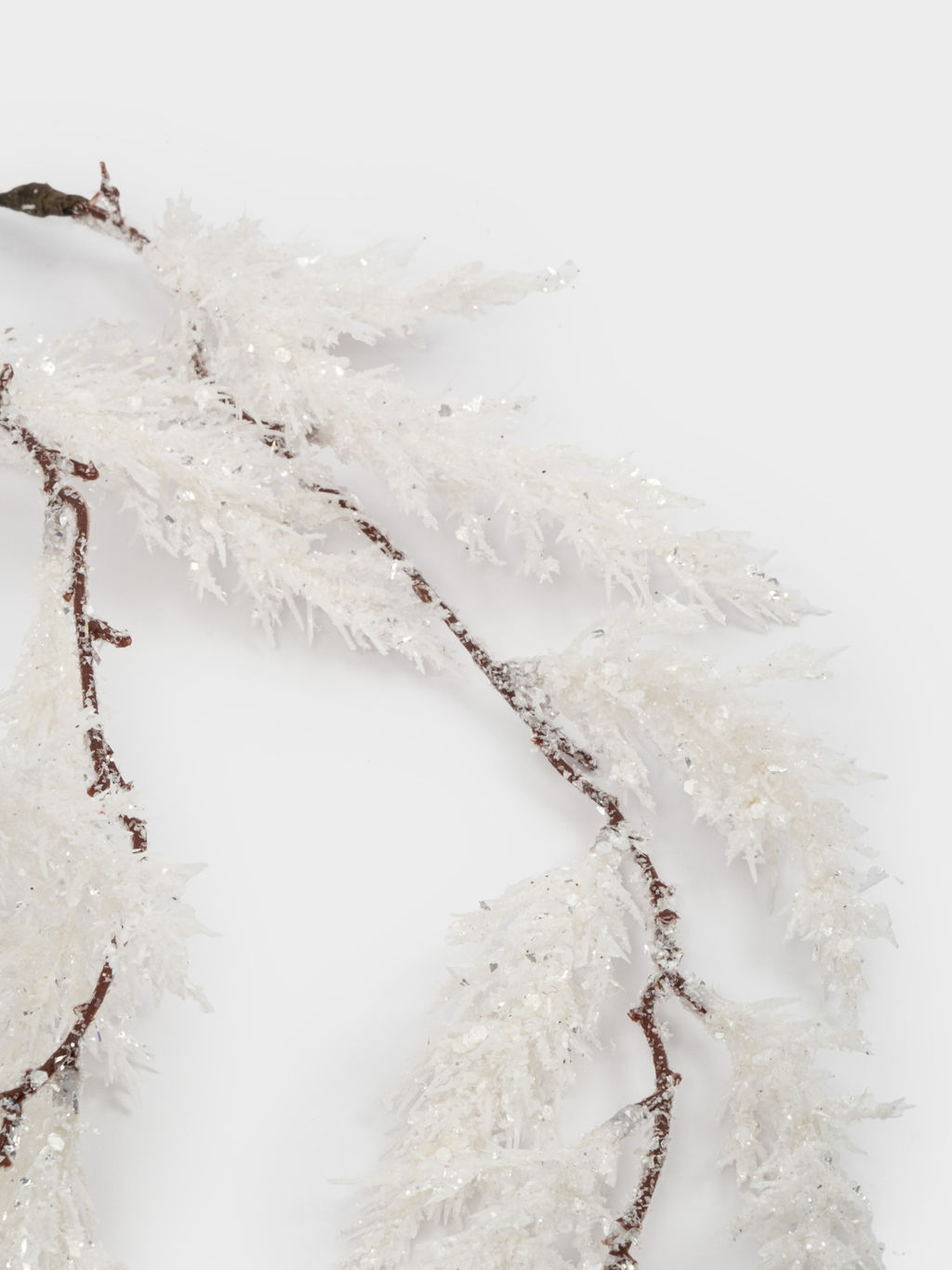 Ветка декоративная, 45 см, пластик/бумага, белая, Заснеженная ветка, Interior silver - Anna lafarg фото 3